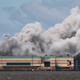 Smoke is seen rising from what is reported to be a chemical plant fire after Hurricane Laura passed through the area on August 27, 2020 in Lake Charles, Louisiana.